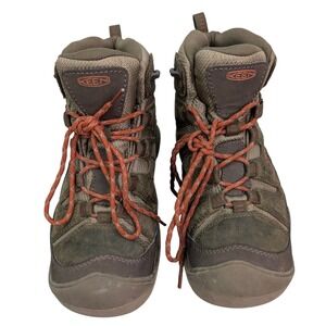 KEEN Circadia Hiking Lace Up Boots Mens 7 Brown Leather Trail Waterproof 1026766